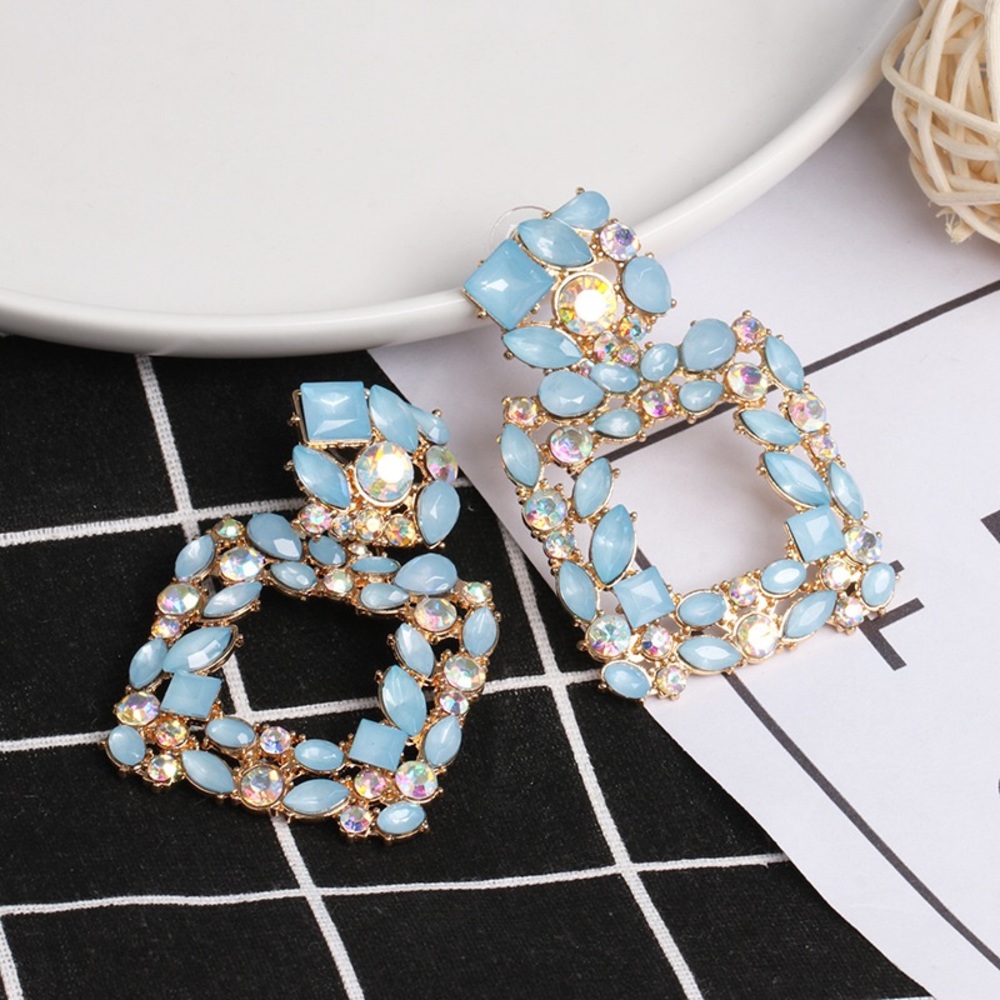LAST PAIR! Blue gem 💎 Statement Earrings